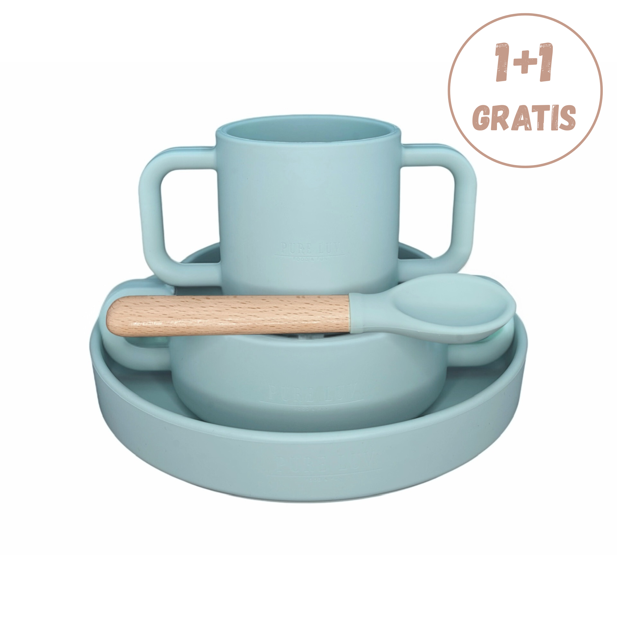 TinyDiners Peuter Servies Set Blauw