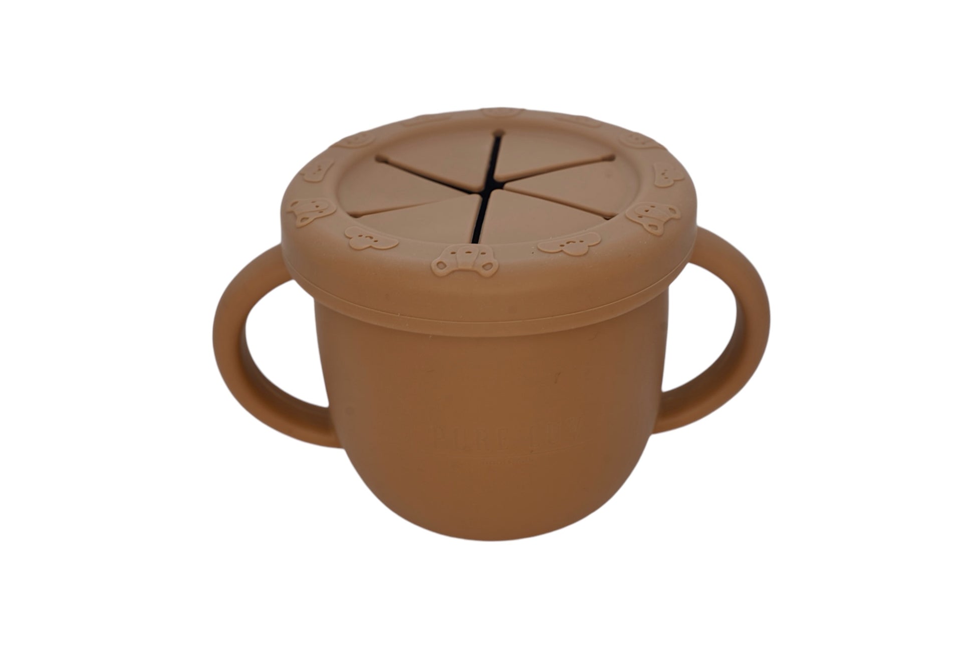 Sip & Snack 3-in-1 Beker Bruin voor Peuters en Baby's – Drink, Snack & Rietjesbeker - Pure Luv