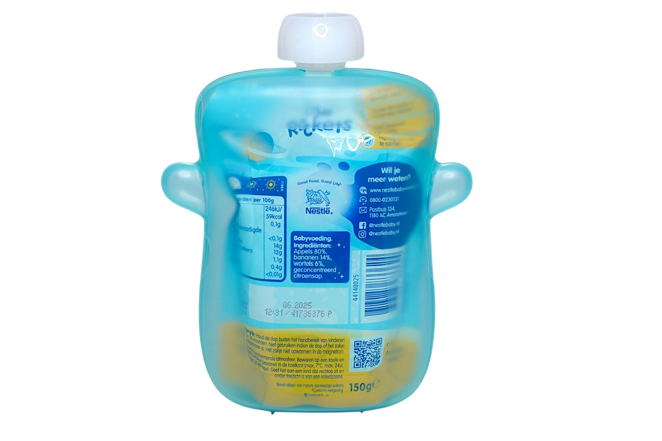 Happy Squeeze - Knijpfruit Anti-Mors Flesje Blauw - Pure Luv
