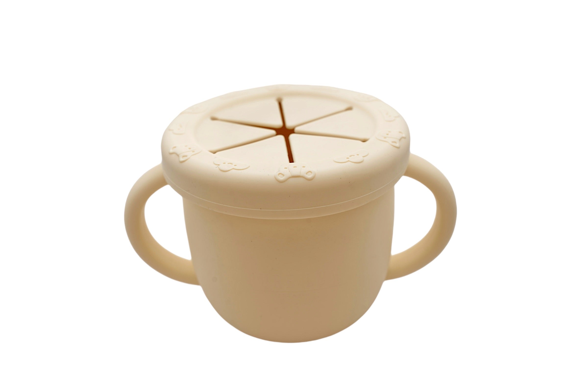 Sip & Snack 3-in-1 Beker Creme voor Peuters en Baby's – Drink, Snack & Rietjesbeker - Pure Luv