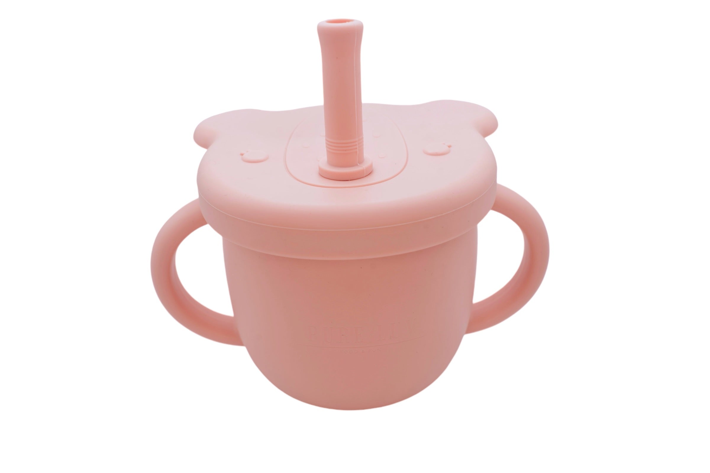 Sip & Snack 3-in-1 Beker Roze voor Peuters en Baby's – Drink, Snack & Rietjesbeker - Pure Luv