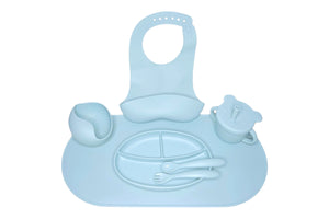 LittleBites Baby Servies Set Blauw - Voor Baby's & Peuters - Pure Luv