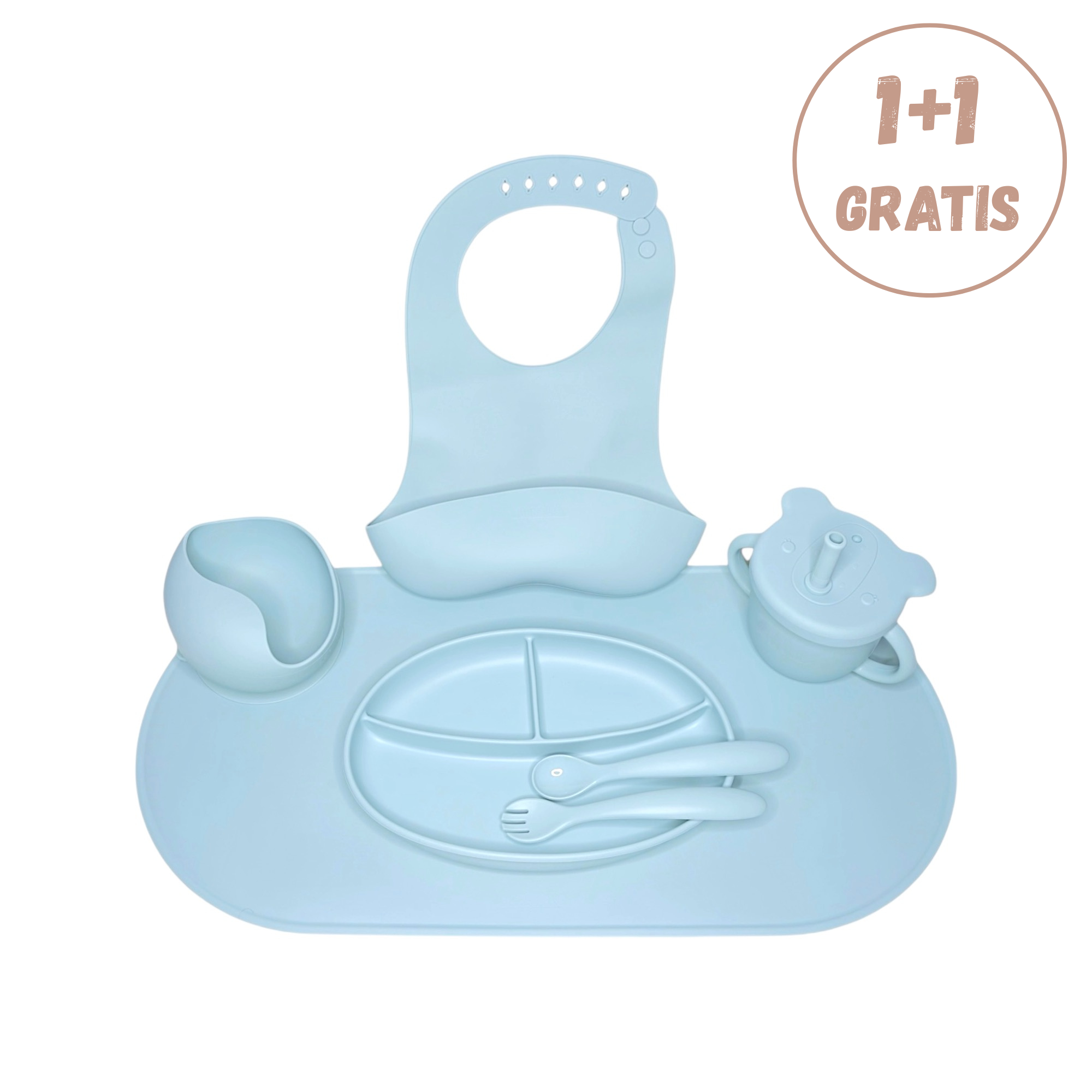LittleBites Baby Servies Set Blauw - Voor Baby's & Peuters