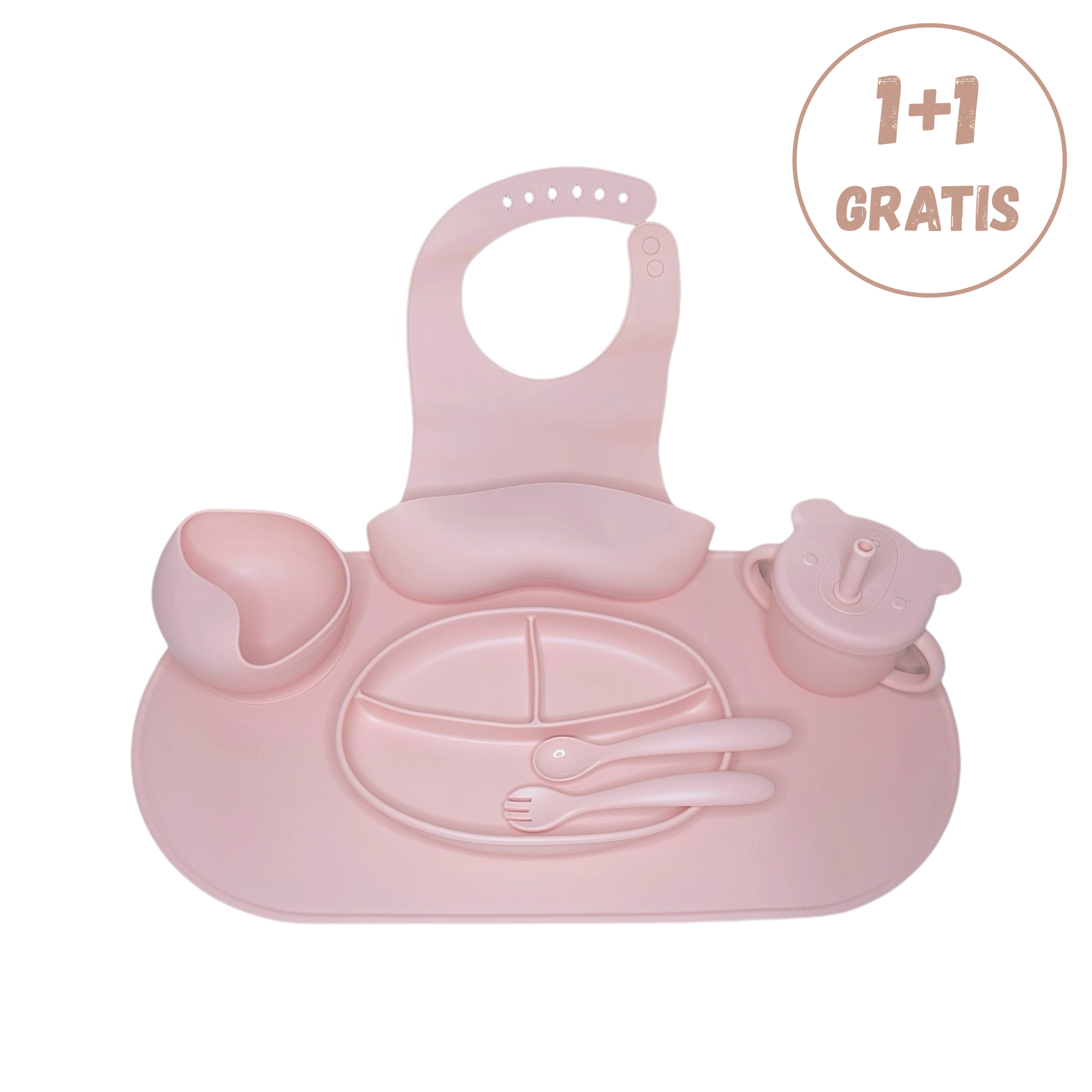 LittleBites Baby Servies Set Roze - Voor Baby's & Peuters