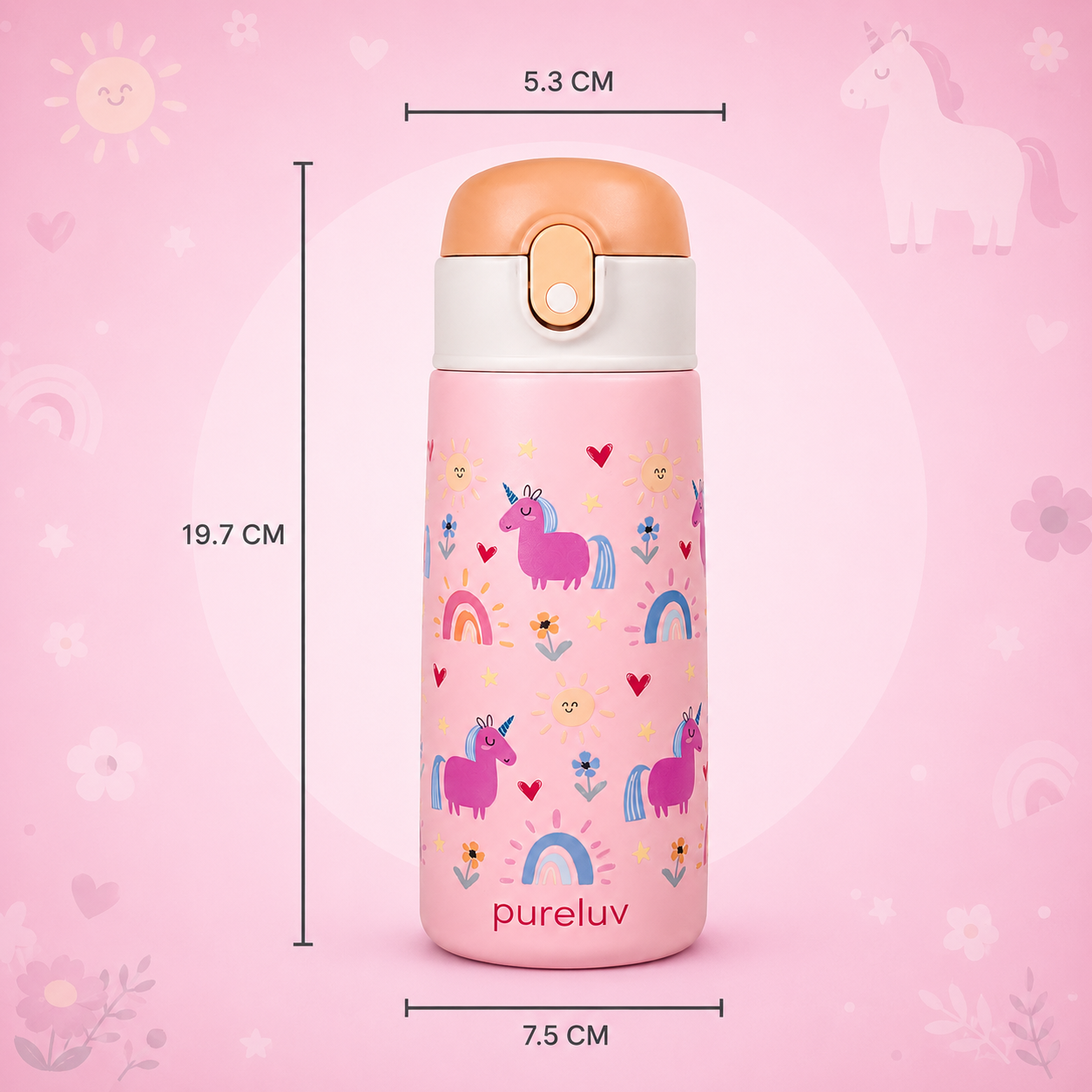 MagicSip – RVS Drinkfles voor kinderen met rietje