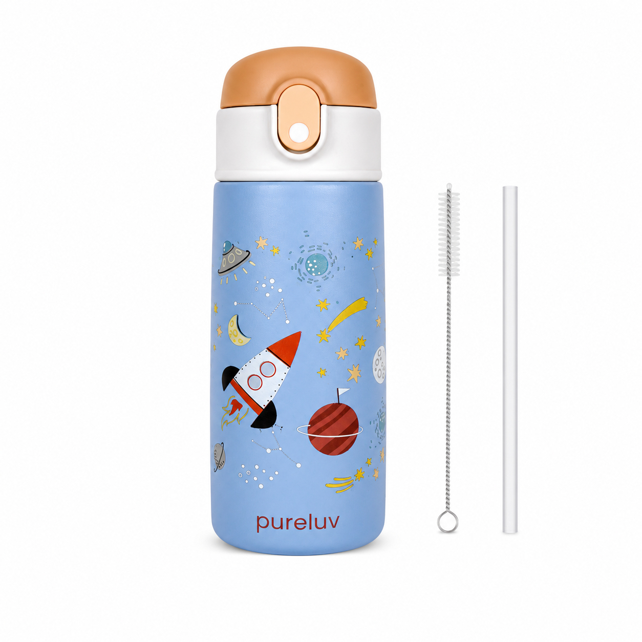 RocketSip – RVS Drinkfles voor kinderen met rietje