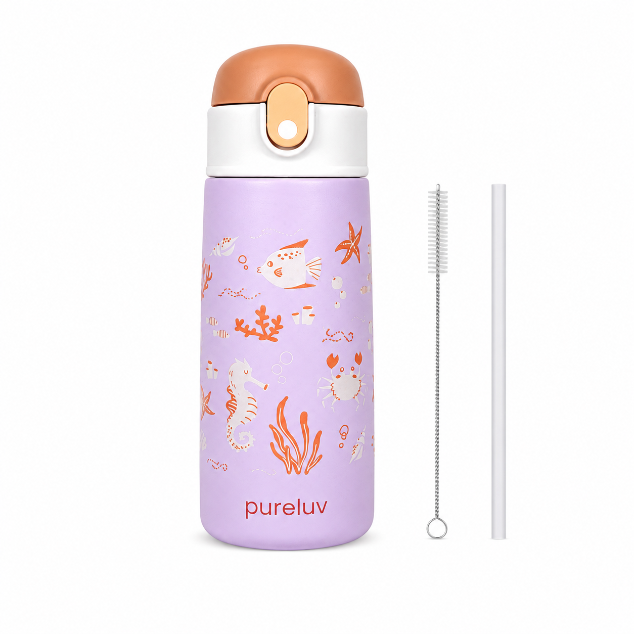 OceanSip - RVS Drinkfles voor kinderen met rietje