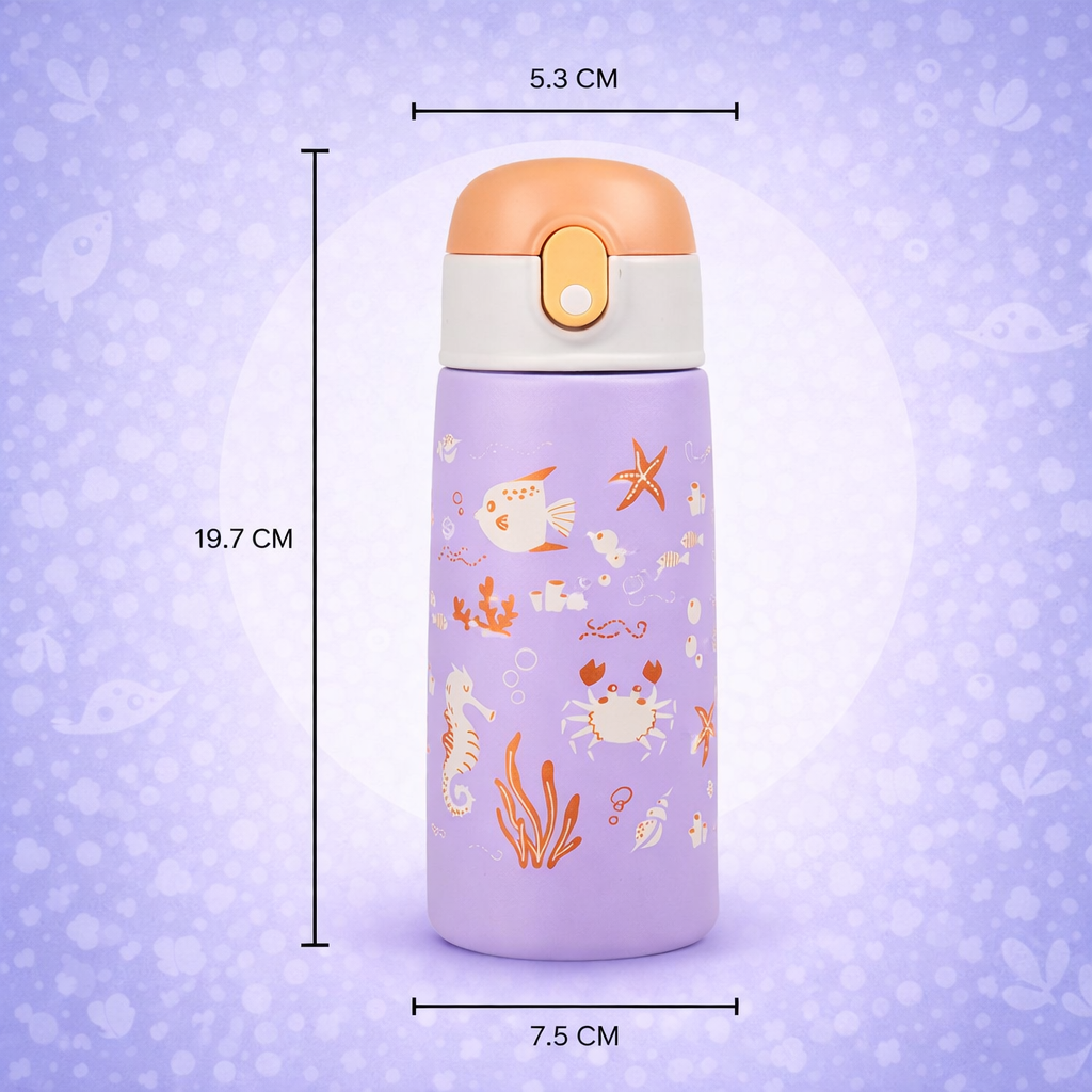 OceanSip - RVS Drinkfles voor kinderen met rietje