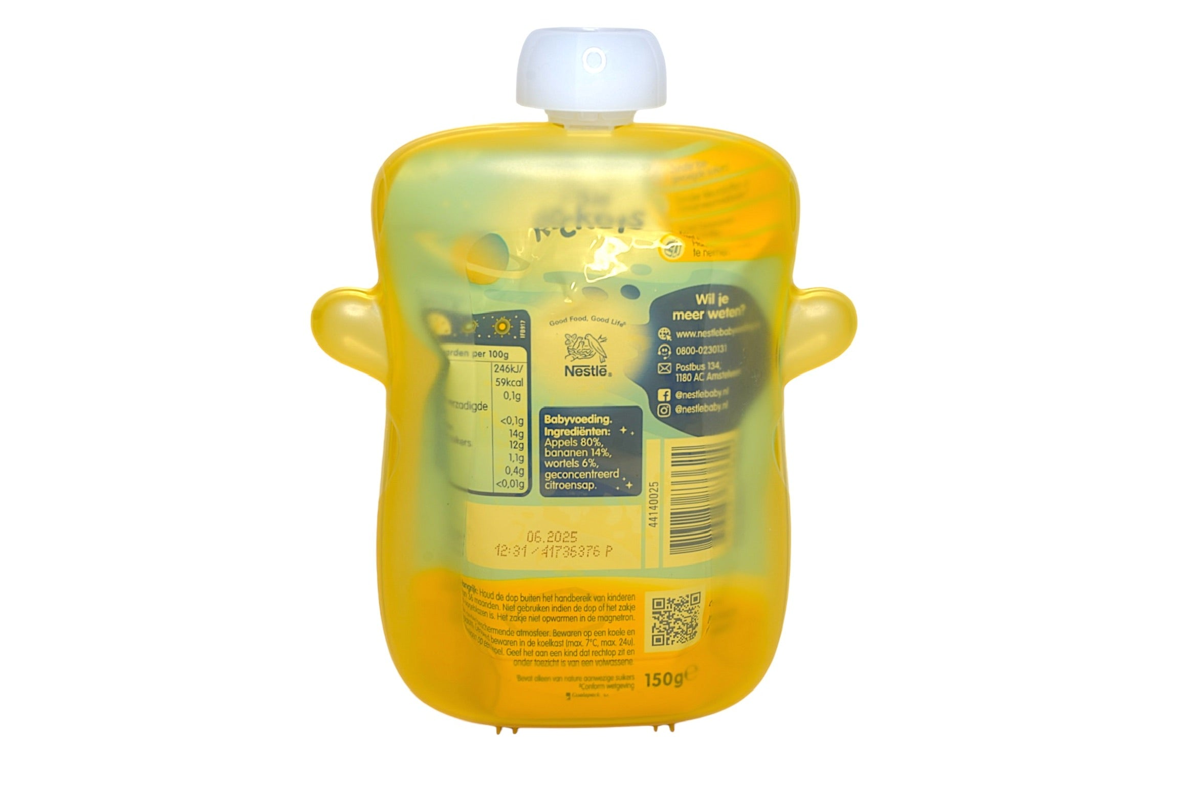 Happy Squeeze - Knijpfruit Anti-Mors Flesje Geel - Pure Luv