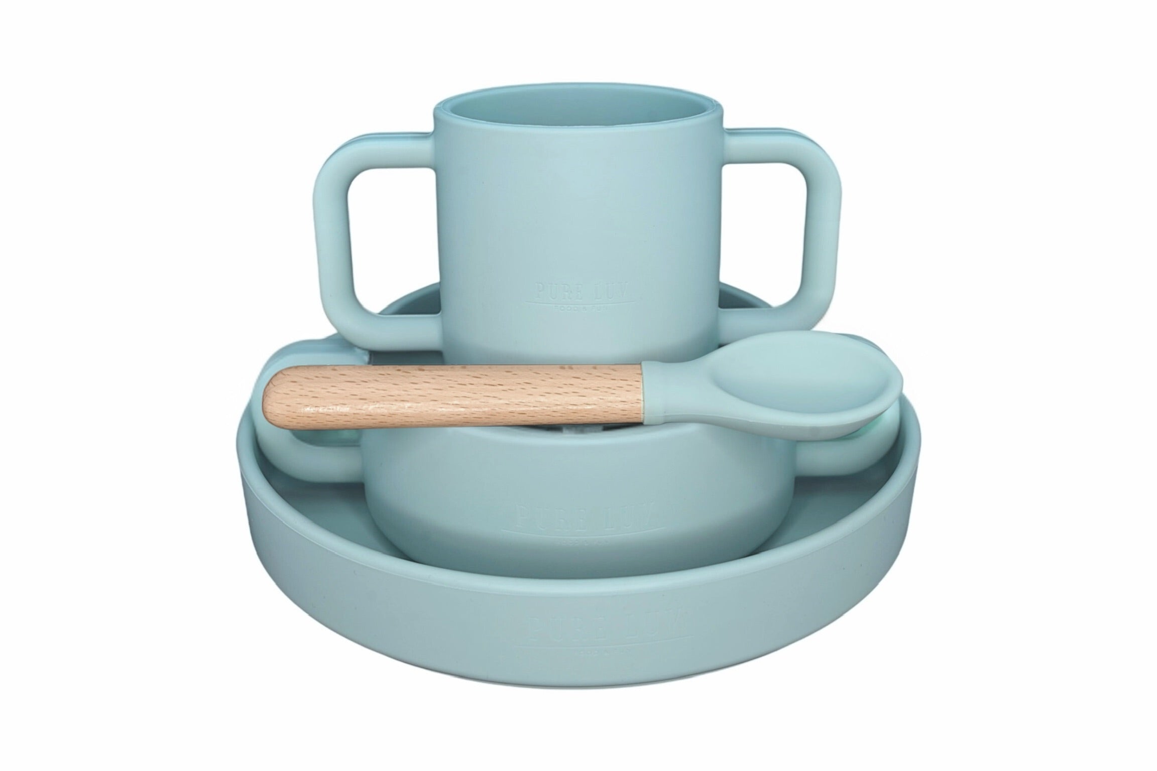 TinyDiners Peuter Servies Set Blauw - Pure Luv