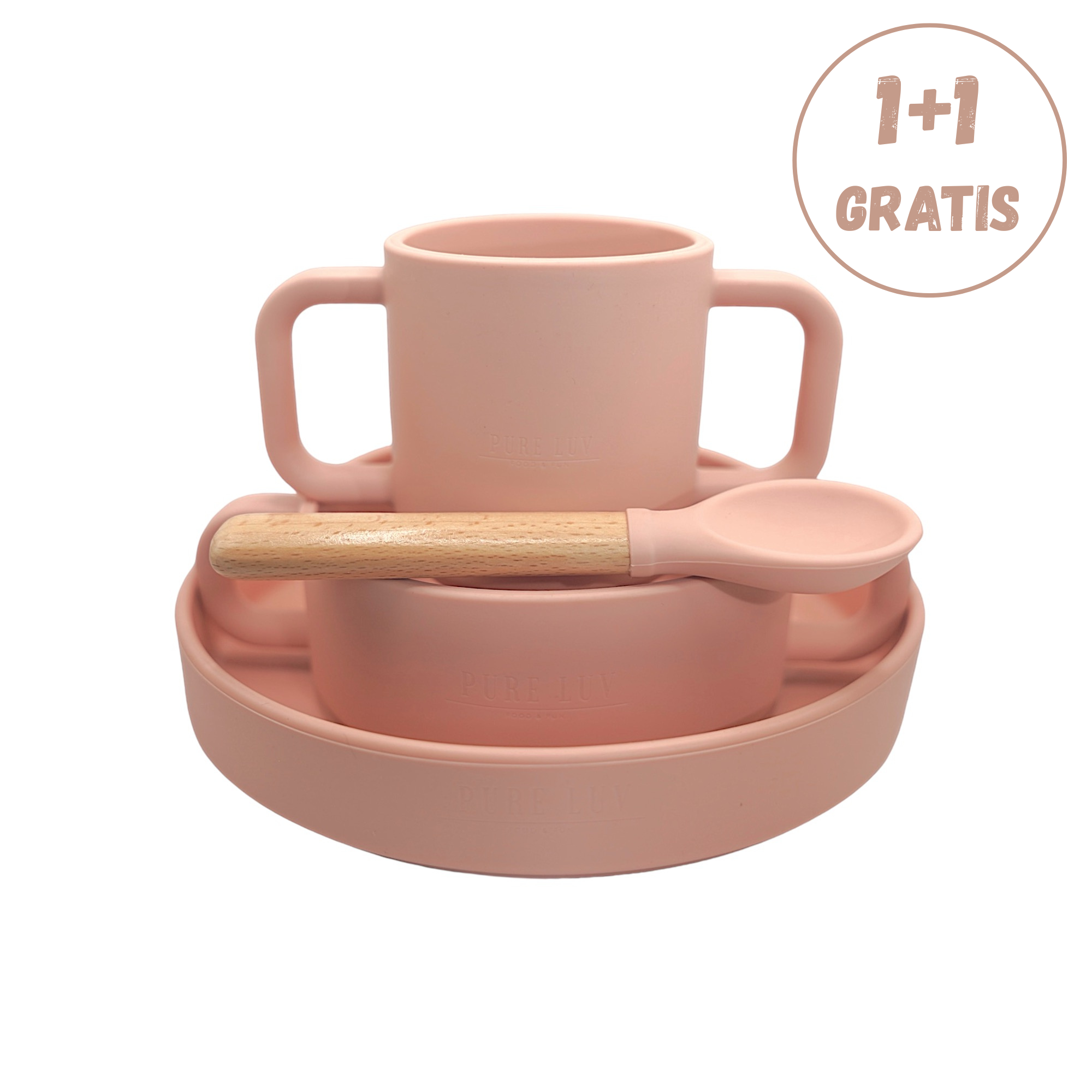TinyDiners Peuter Servies Set Roze
