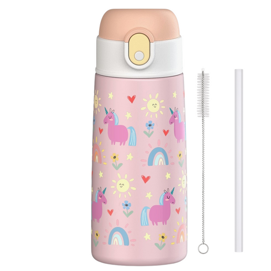MagicSip – RVS Drinkfles voor kinderen met rietje