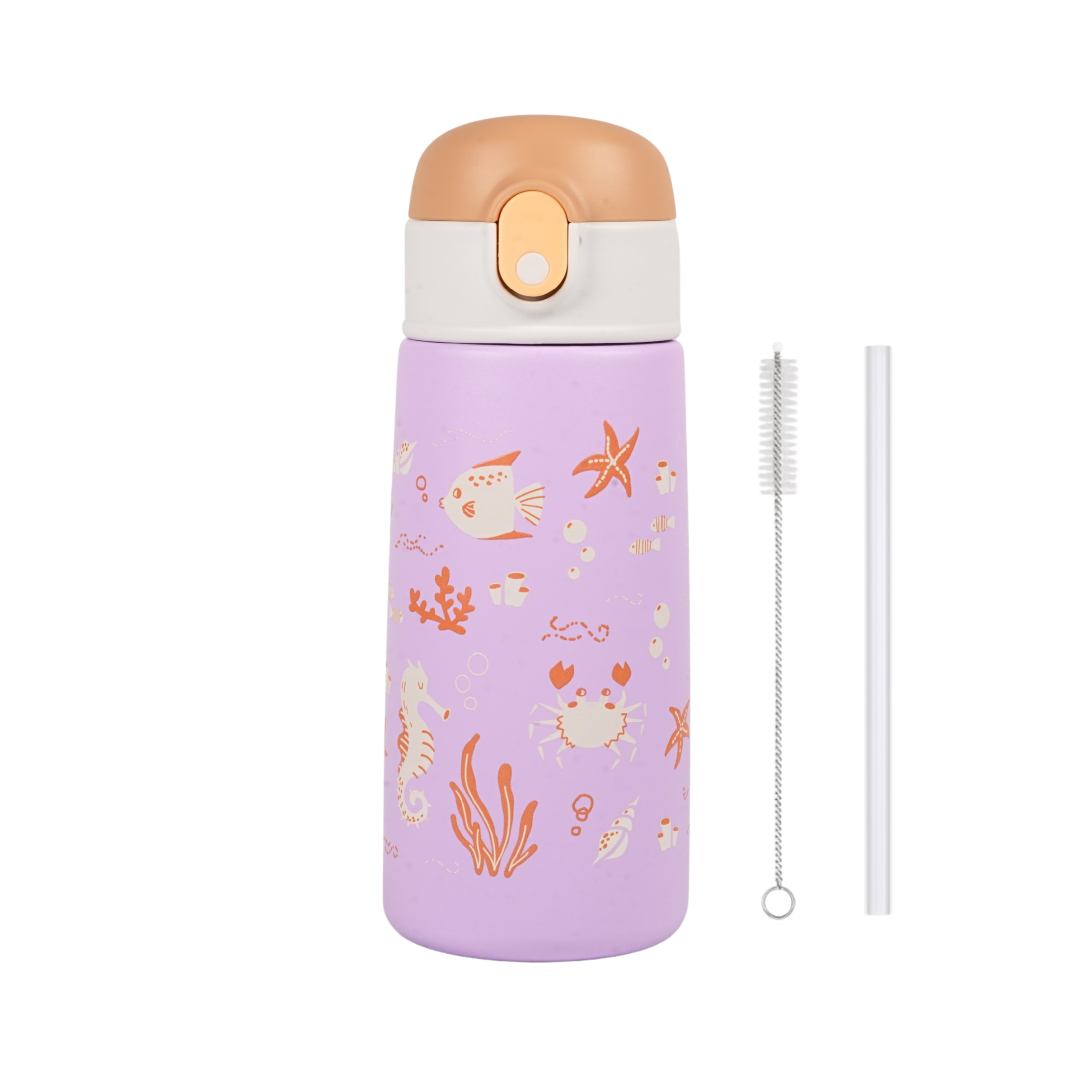 OceanSip - RVS Drinkfles voor kinderen met rietje