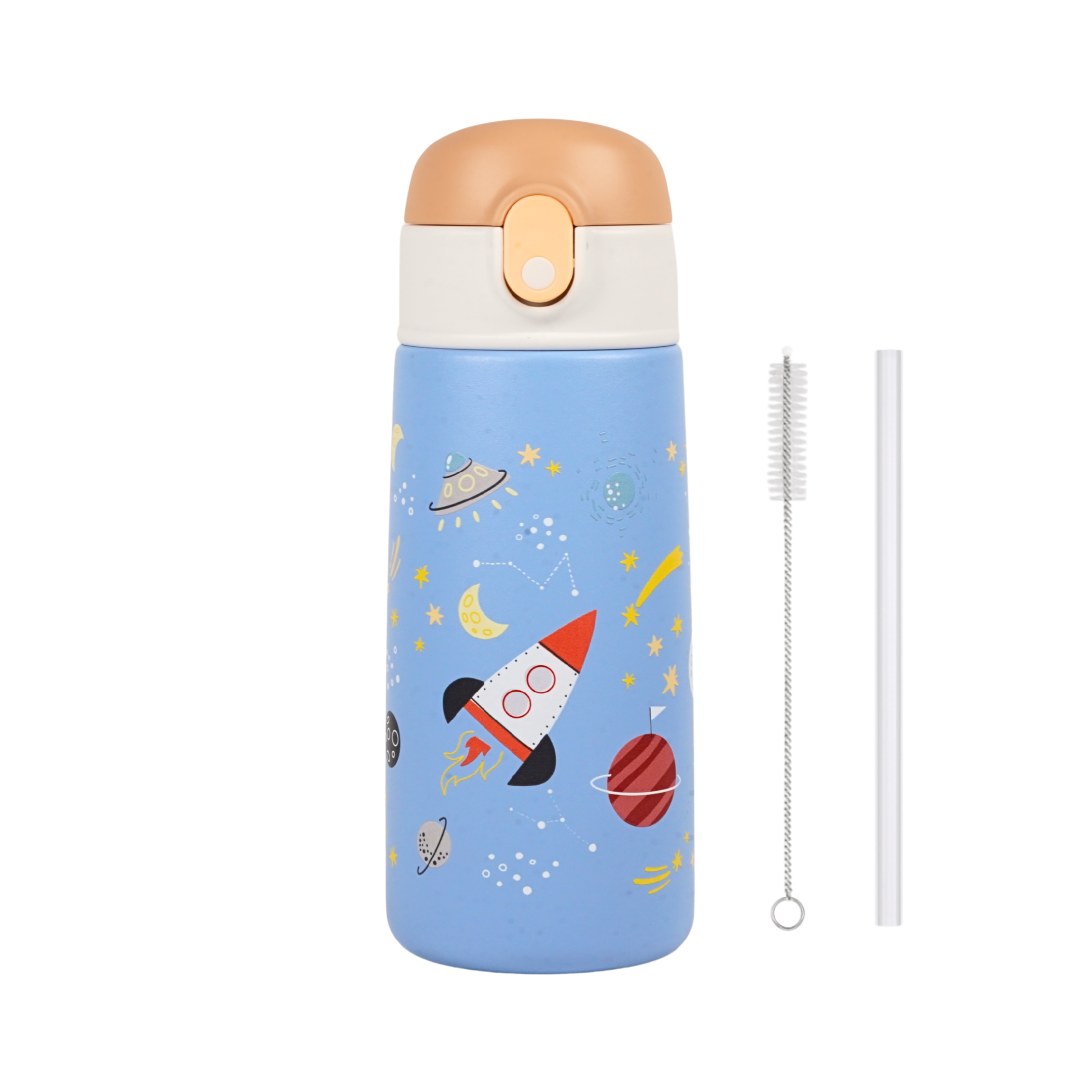 RocketSip – RVS Drinkfles voor kinderen met rietje