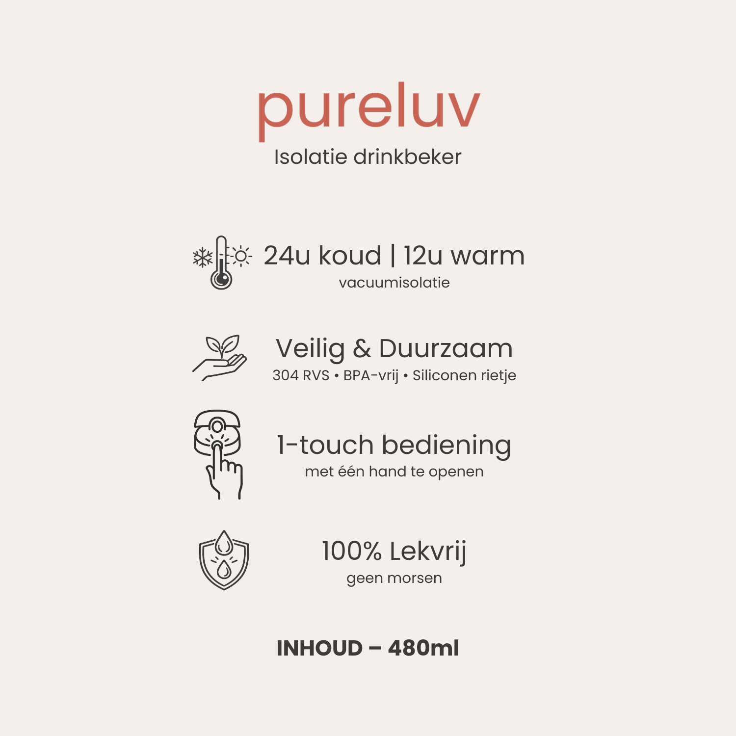 OceanSip - RVS Drinkfles voor kinderen met rietje