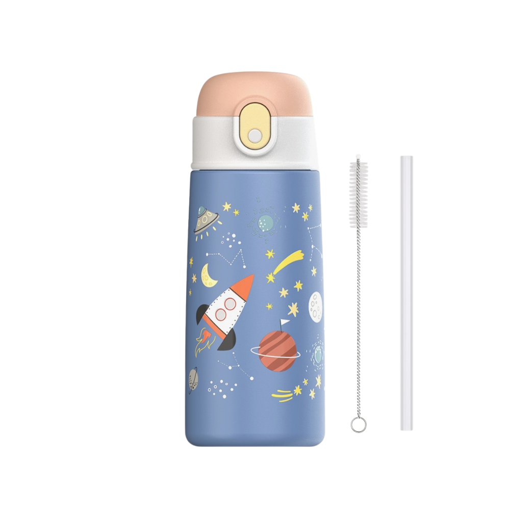 RocketSip – RVS Drinkfles voor kinderen met rietje