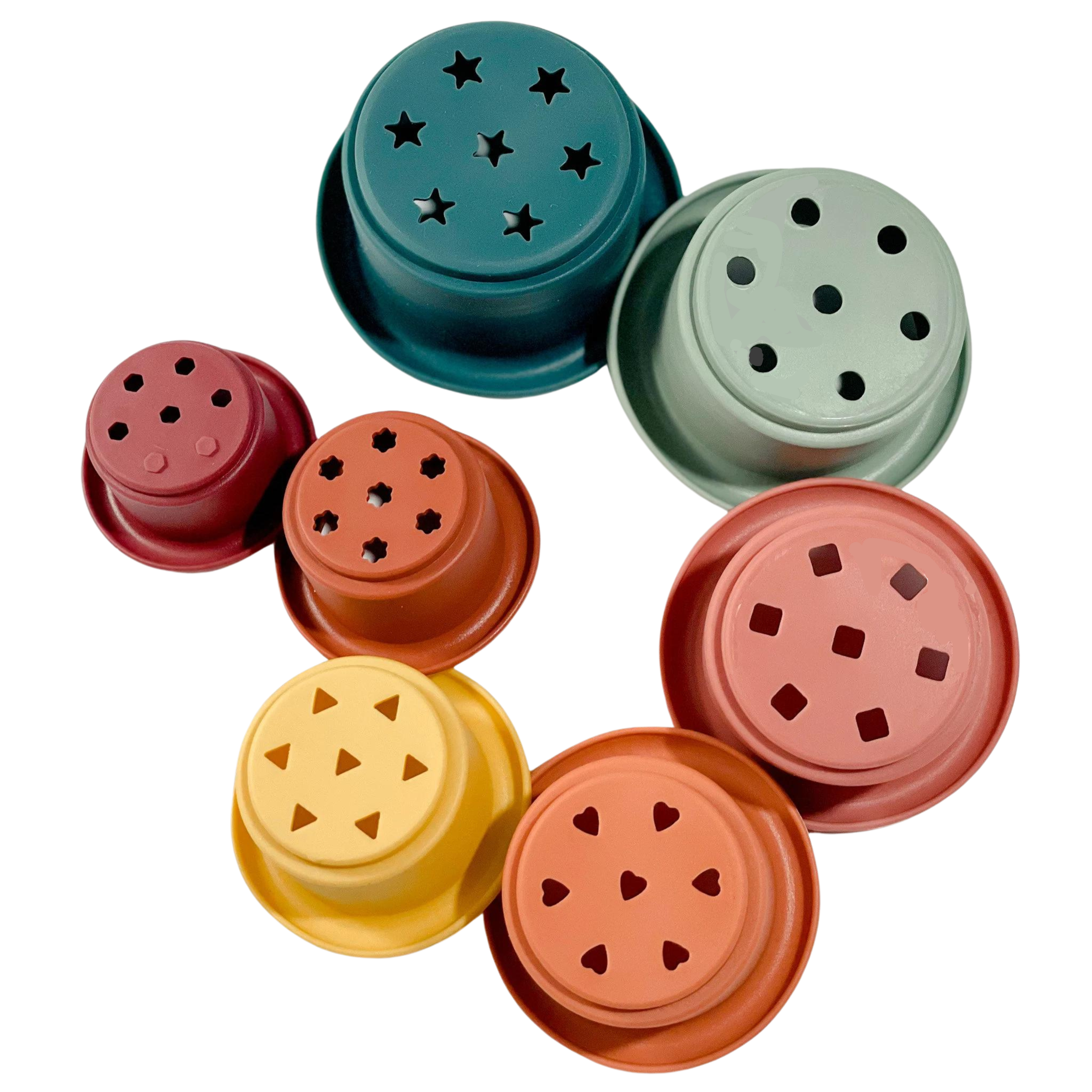 Stack & Discover Siliconen Stapeltoren - Sunset Shades - Montessori Speelgoed - Pure Luv