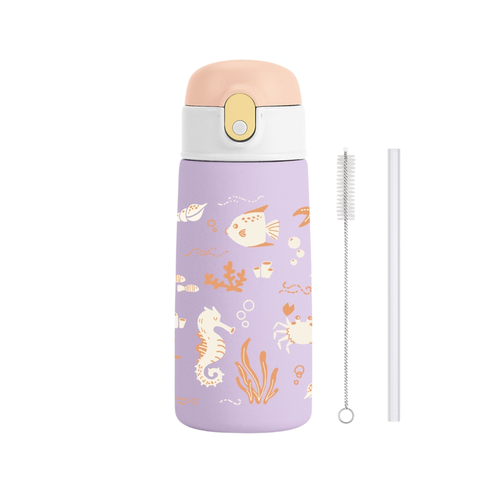 OceanSip - RVS Drinkfles voor kinderen met rietje